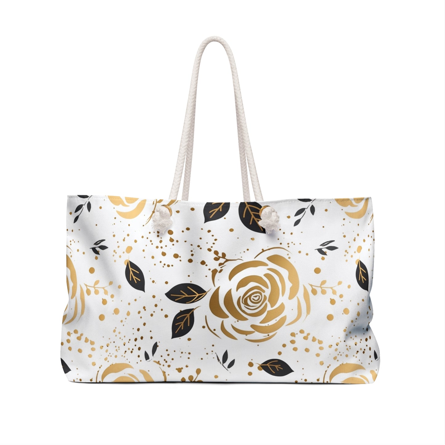 Elegant Floral Weekender Bag - Travel Tote, Overnight Bag, Beach Bag, Gift for Her, Floral Design