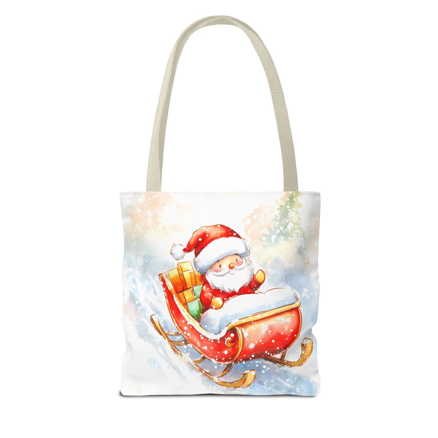 Festive Santa Sleigh Tote Bag