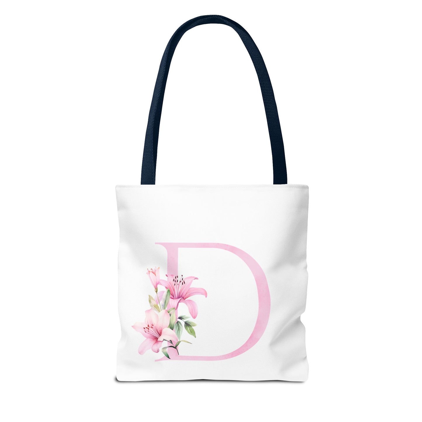Personalized Floral Tote Bag, Custom Initial Tote, Eco-Friendly Shopping Bag, Gift for Her, Monogrammed Bag