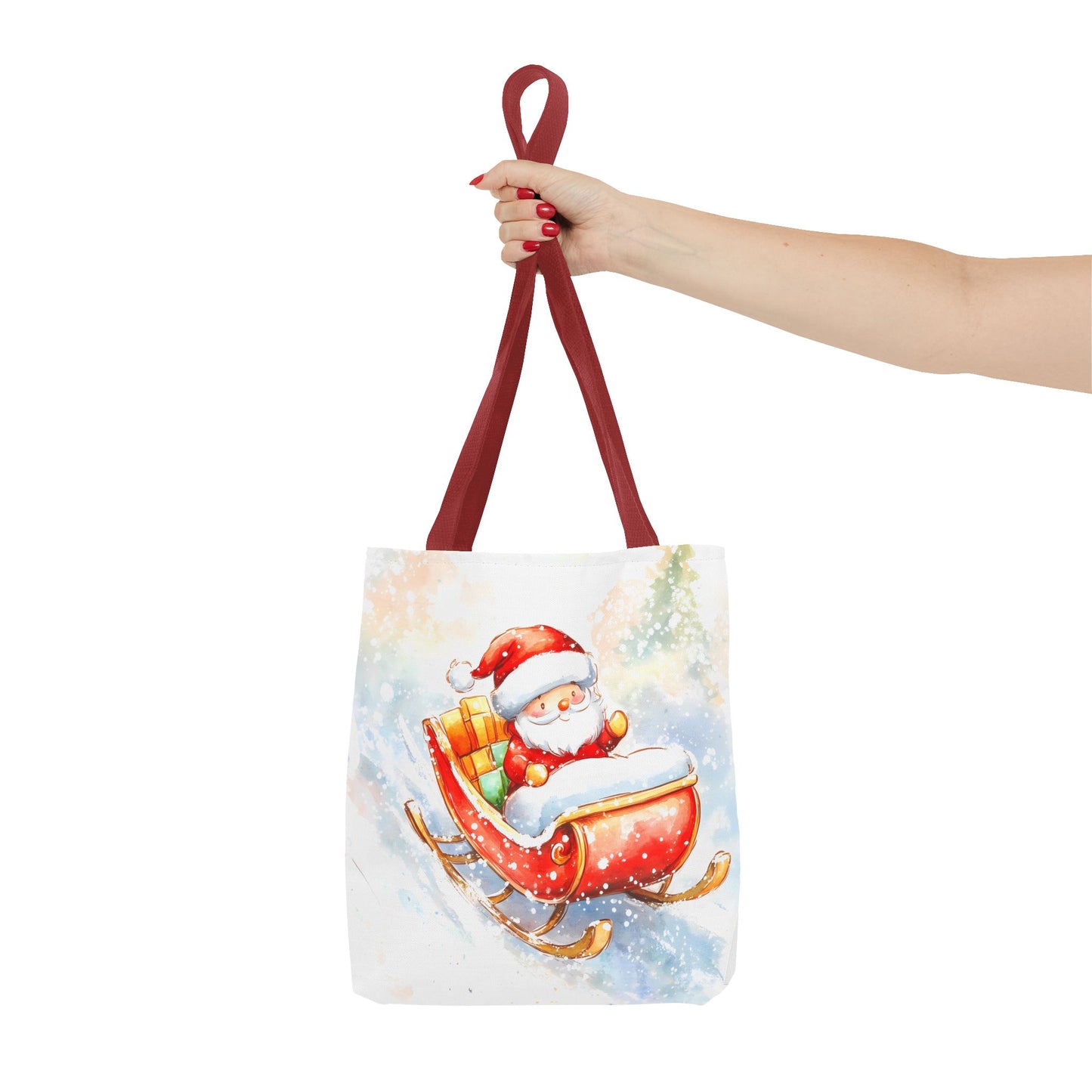 Festive Santa Sleigh Tote Bag