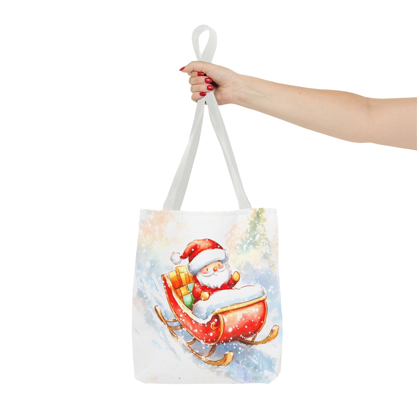 Festive Santa Sleigh Tote Bag