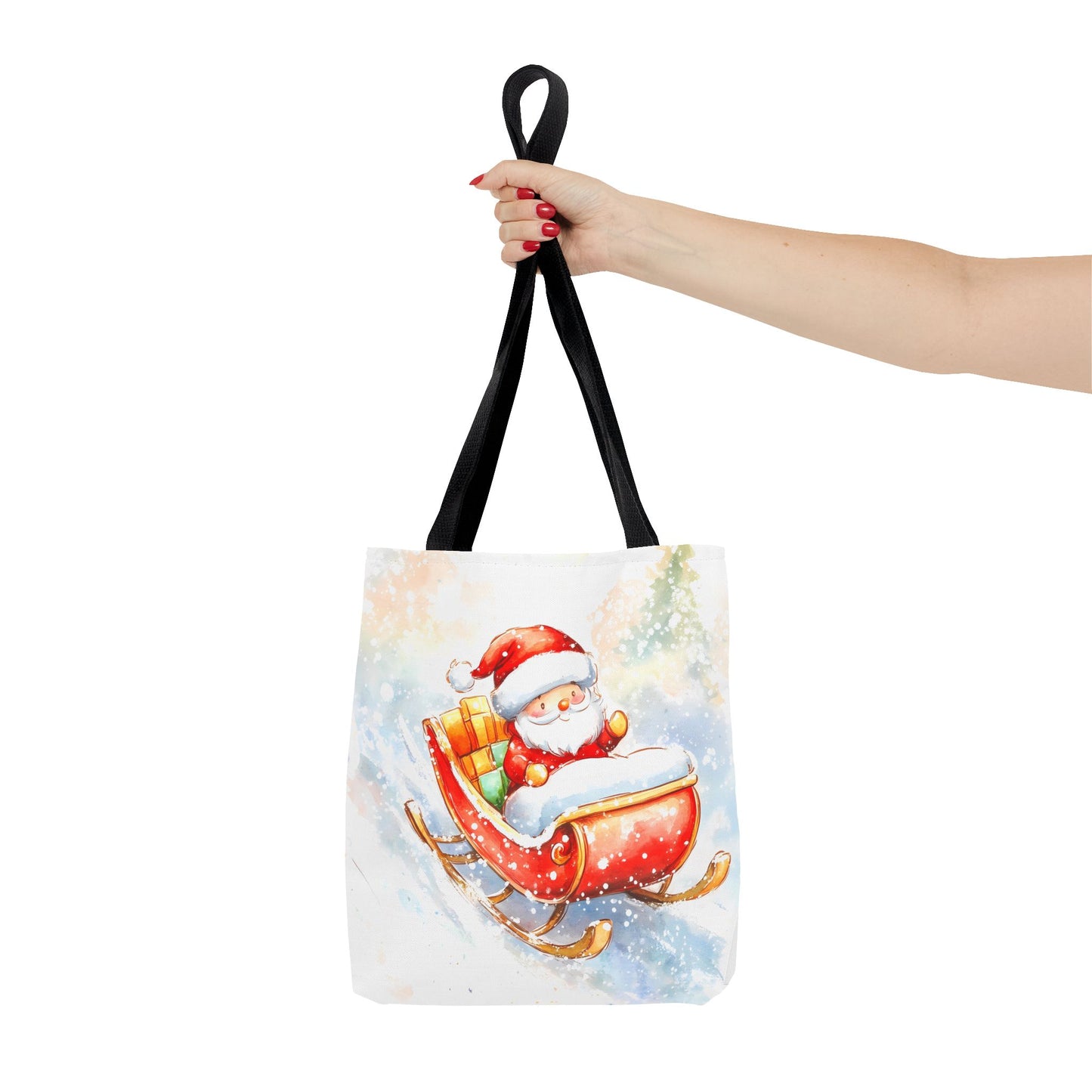 Festive Santa Sleigh Tote Bag