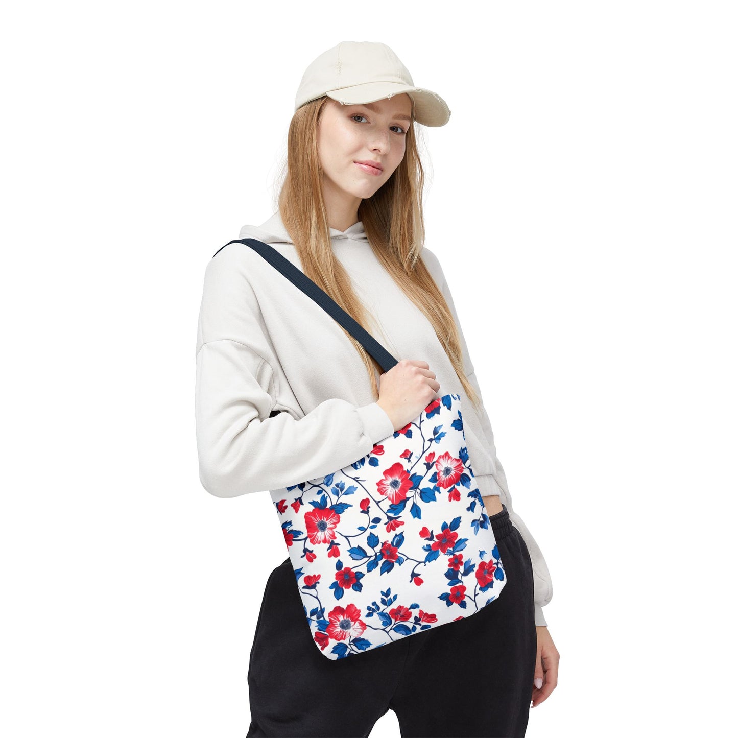 Floral Print Tote Bag, Perfect for Everyday Use, Shopping, Beach Days, Mother’s Day Gift, Eco-Friendly Carryall