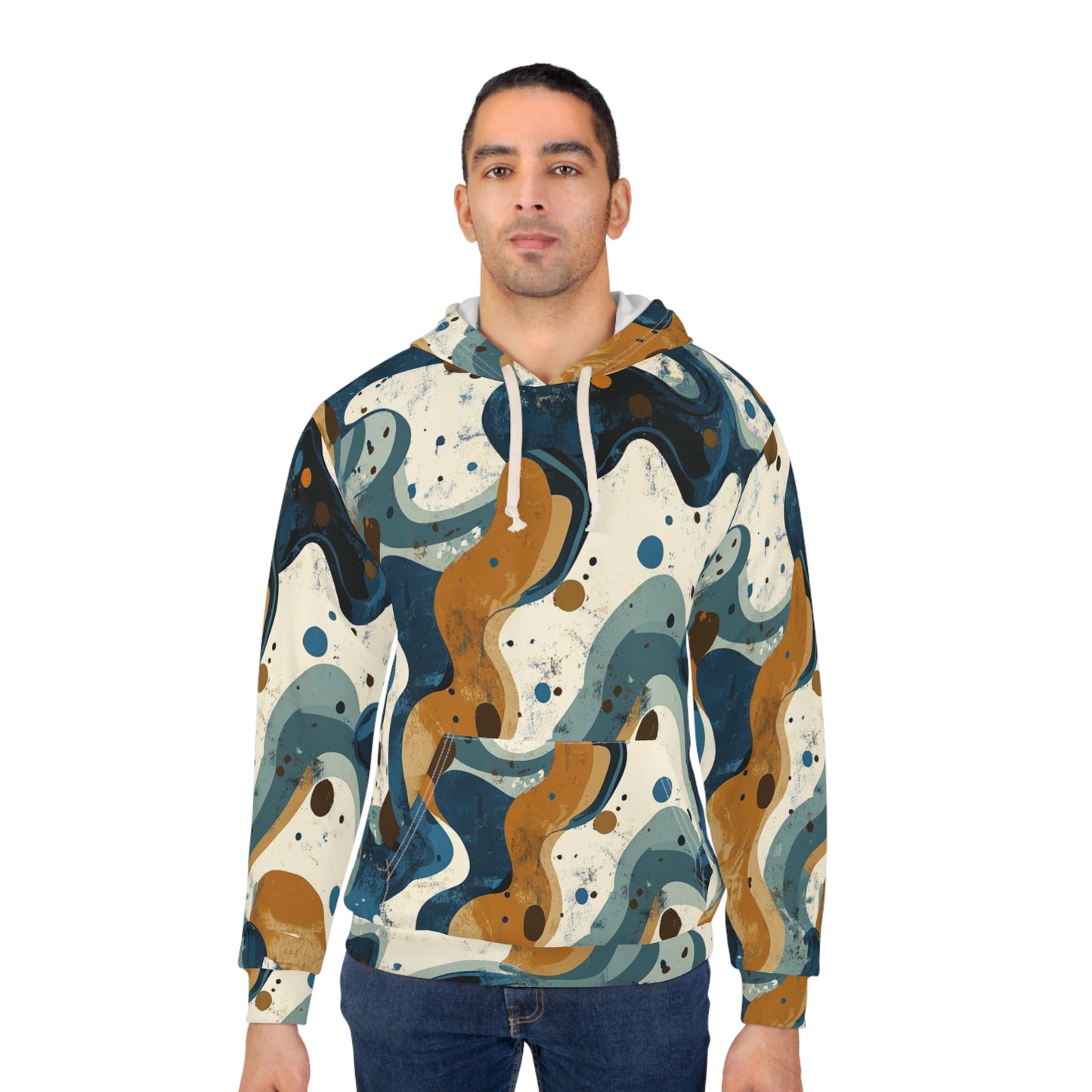 Abstract Pattern Unisex Pullover Hoodie, Cozy Hoodie, Trendy Streetwear, Casual Fashion, Unique Gift Idea, Everyday Comfort
