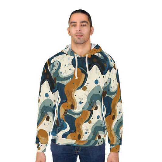 Abstract Pattern Unisex Pullover Hoodie, Cozy Hoodie, Trendy Streetwear, Casual Fashion, Unique Gift Idea, Everyday Comfort