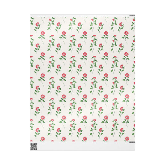 Floral Wrapping Paper, Elegant Gift Wrap for Birthdays, Holidays, Celebrations, Eco-Friendly, Spring Decor, Vintage Style
