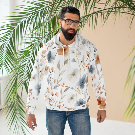Floral Comfort Unisex Pullover Hoodie - Cozy Casual Wear, Spring Fashion, Trendy Gift, Perfect for Holidays, Everyday Style