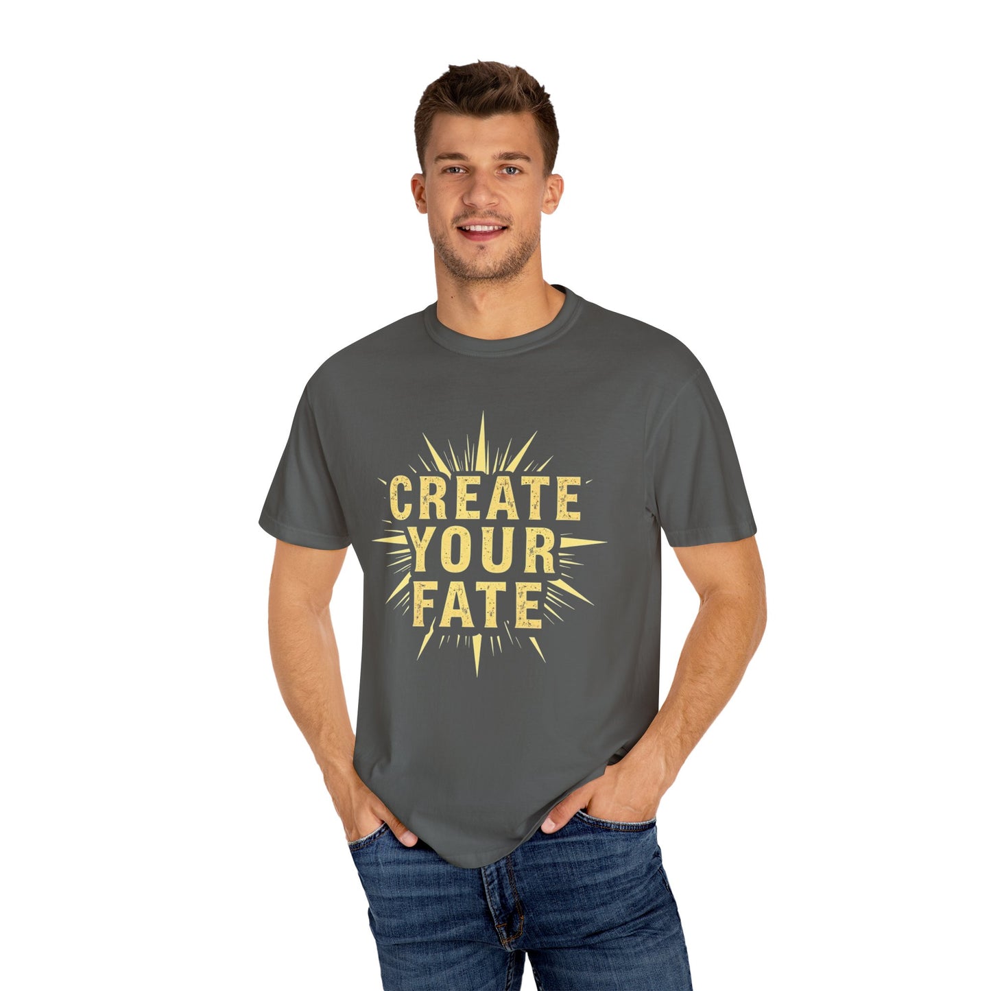 Unisex Garment-Dyed T-Shirt - 'Create Your Fate' Inspirational Tee, Motivational Shirt for Dreamers, Gift for Friends, Casual Wear, [...]