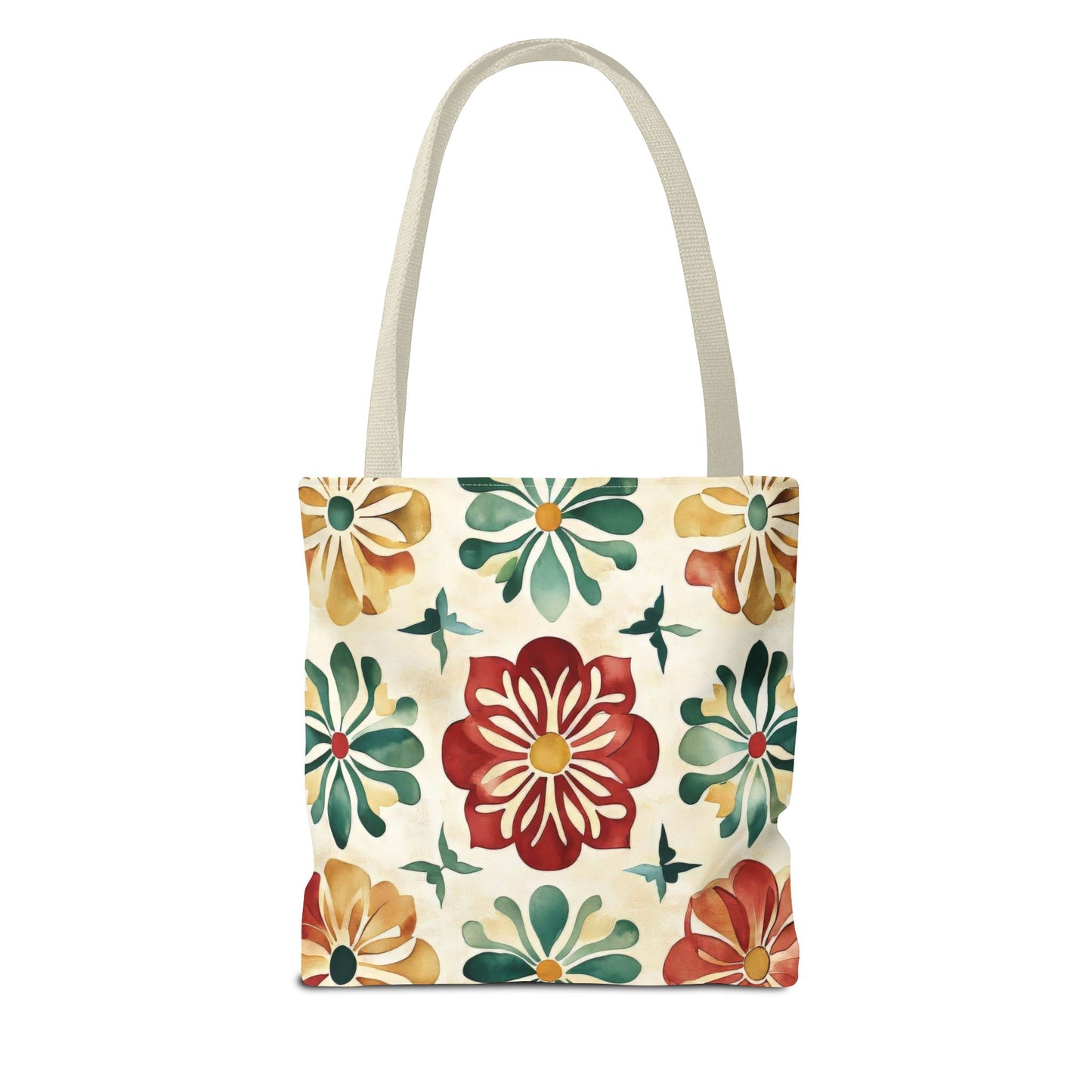 Boho Floral Tote Bag, Stylish Canvas Shopper, Eco-Friendly Bag, Beach, Travel, Grocery, Gift for Her