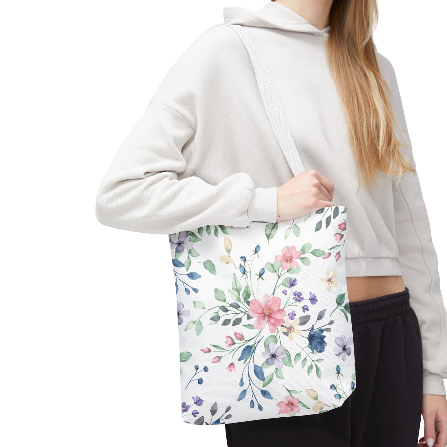 Floral Tote Bag | Stylish Carry-All for Everyday Use, Eco-Friendly Shopping, Beach Days, Spring Picnics, Gift for Moms