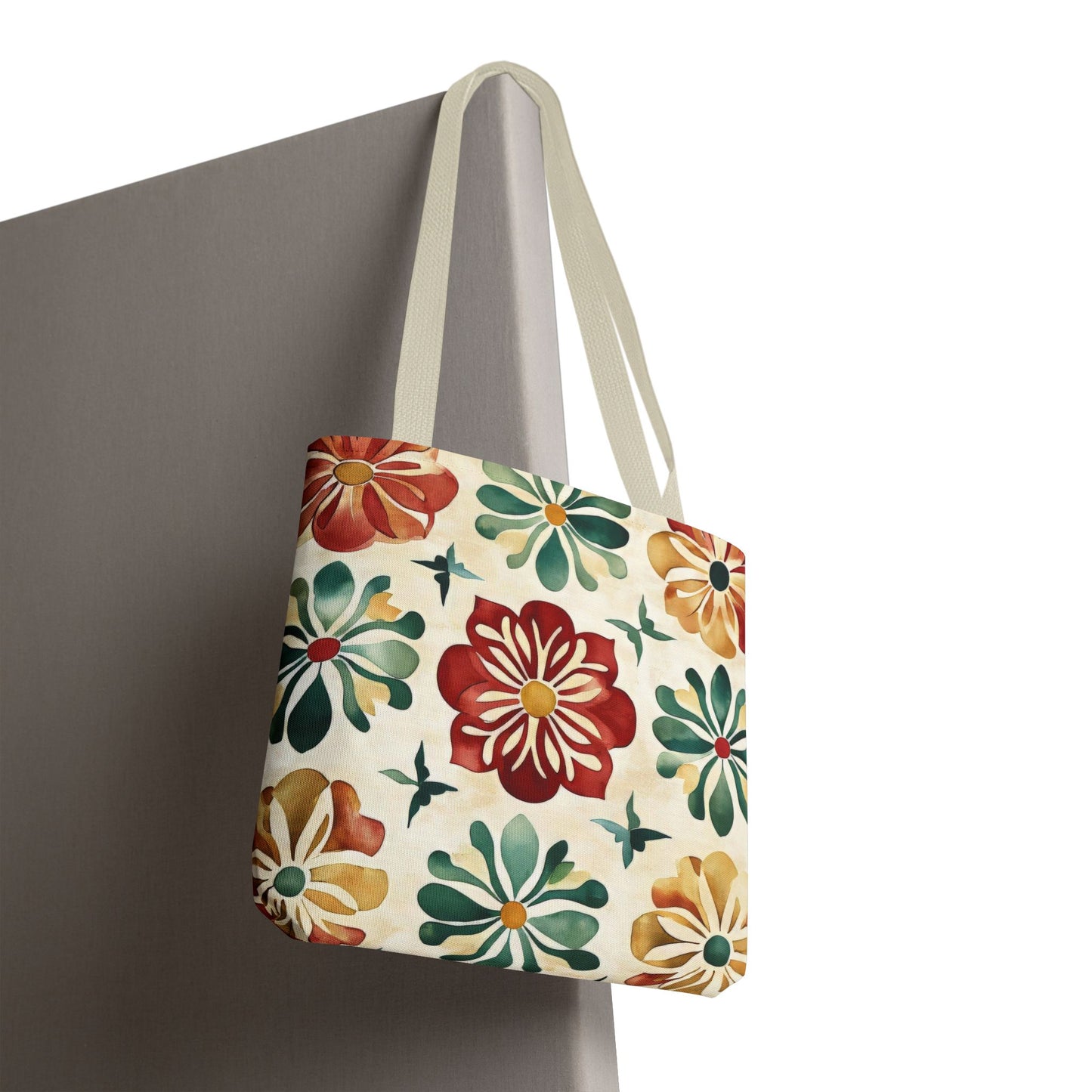Boho Floral Tote Bag, Stylish Canvas Shopper, Eco-Friendly Bag, Beach, Travel, Grocery, Gift for Her