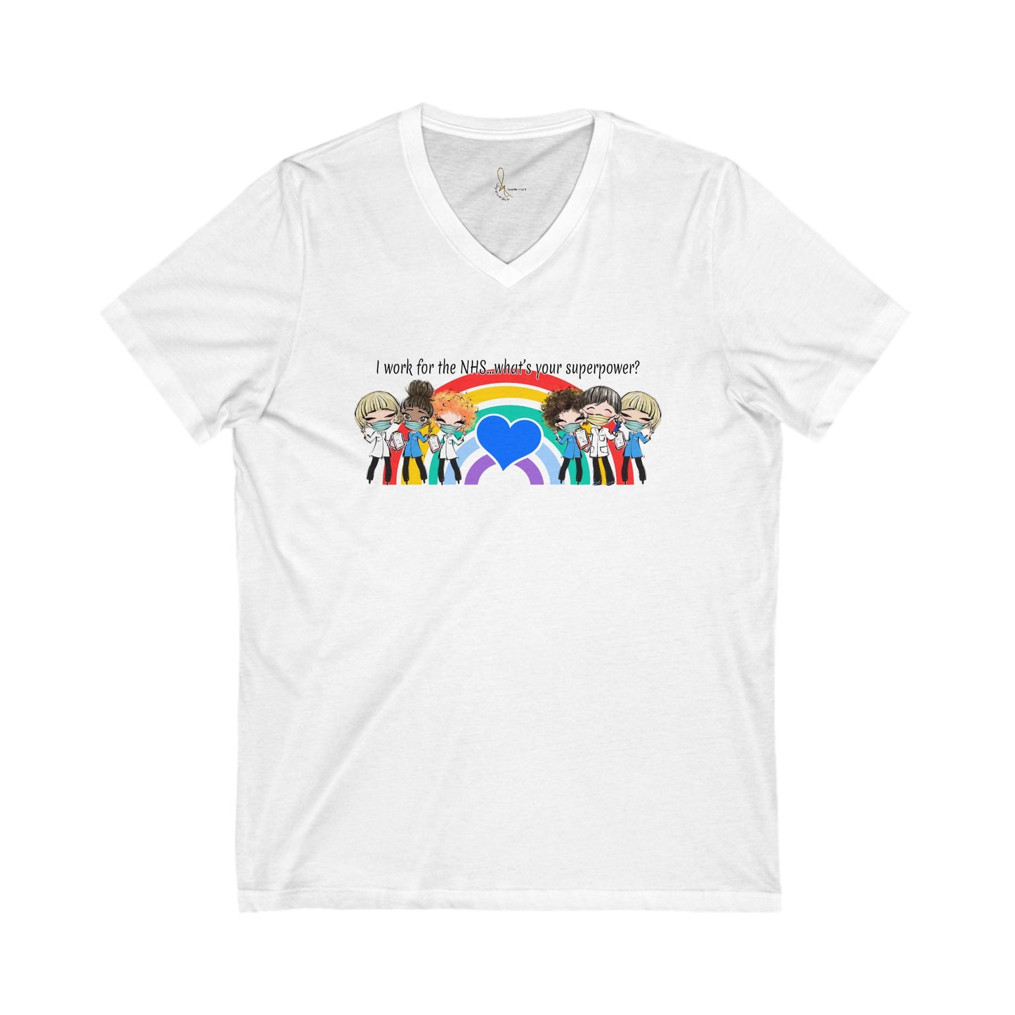 NHS Support V-Neck Tee, Unisex Graphic T-Shirt for Healthcare Heroes, LGBTQ+ Pride Shirt, Casual Wear, Appreciation Gift, Hospital [...]