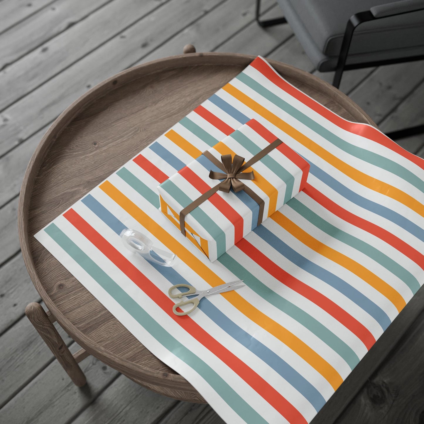 Colorful Striped Wrapping Paper, Gift Wrap for Birthdays, Holidays, and Celebrations, Eco-Friendly Gift Wrap Rolls, Versatile [...]