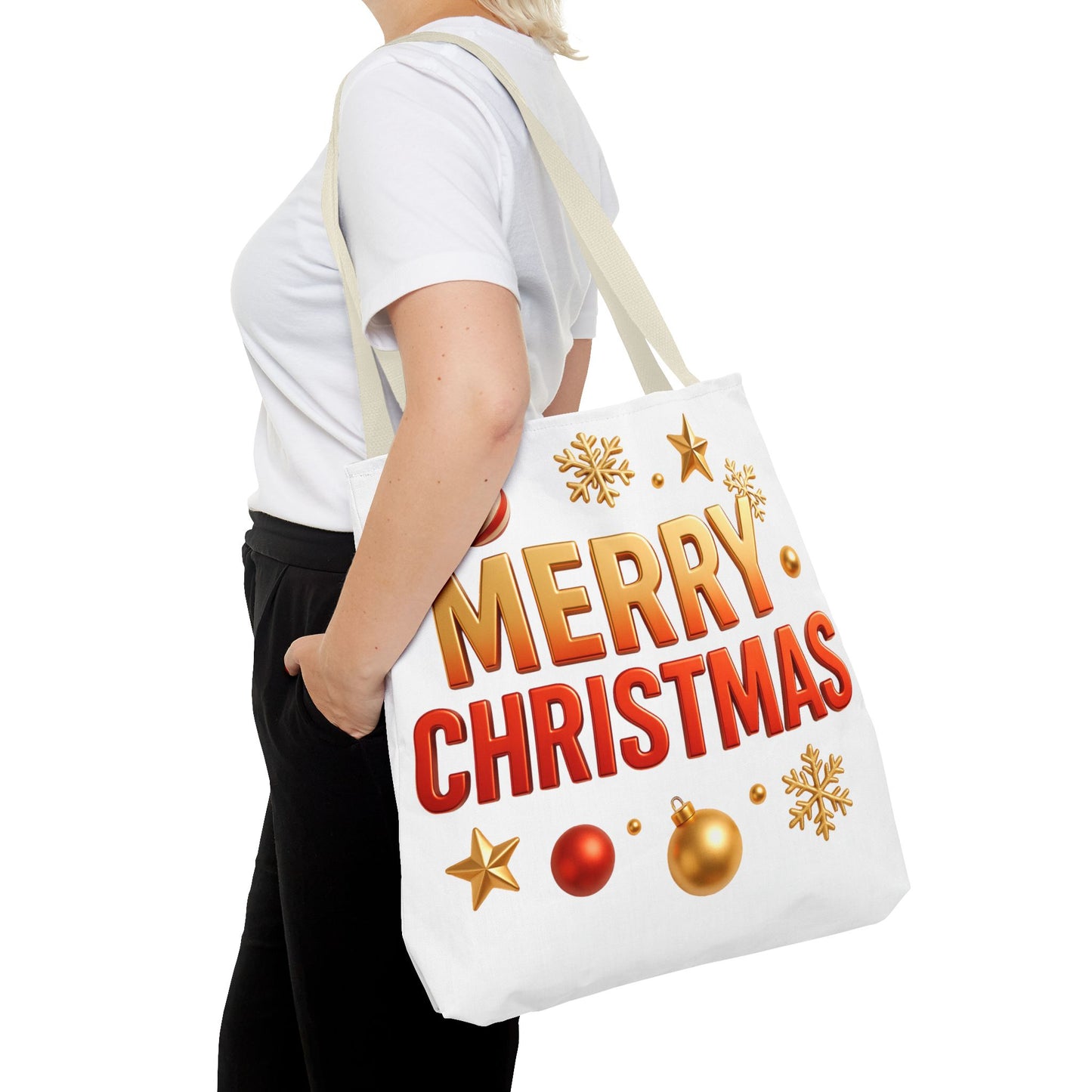 Christmas Tote Bag - Merry Christmas Holiday Shopper