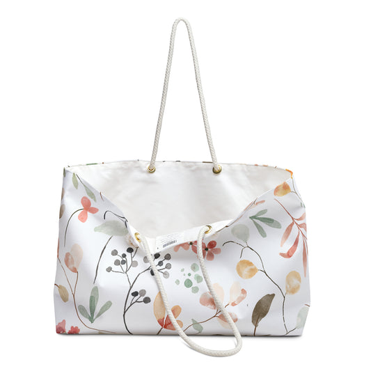 Chic Floral Weekender Bag, Stylish Travel Tote, Weekend Getaway Bag, Perfect for Vacations, Beach, Gym, or Daily Use