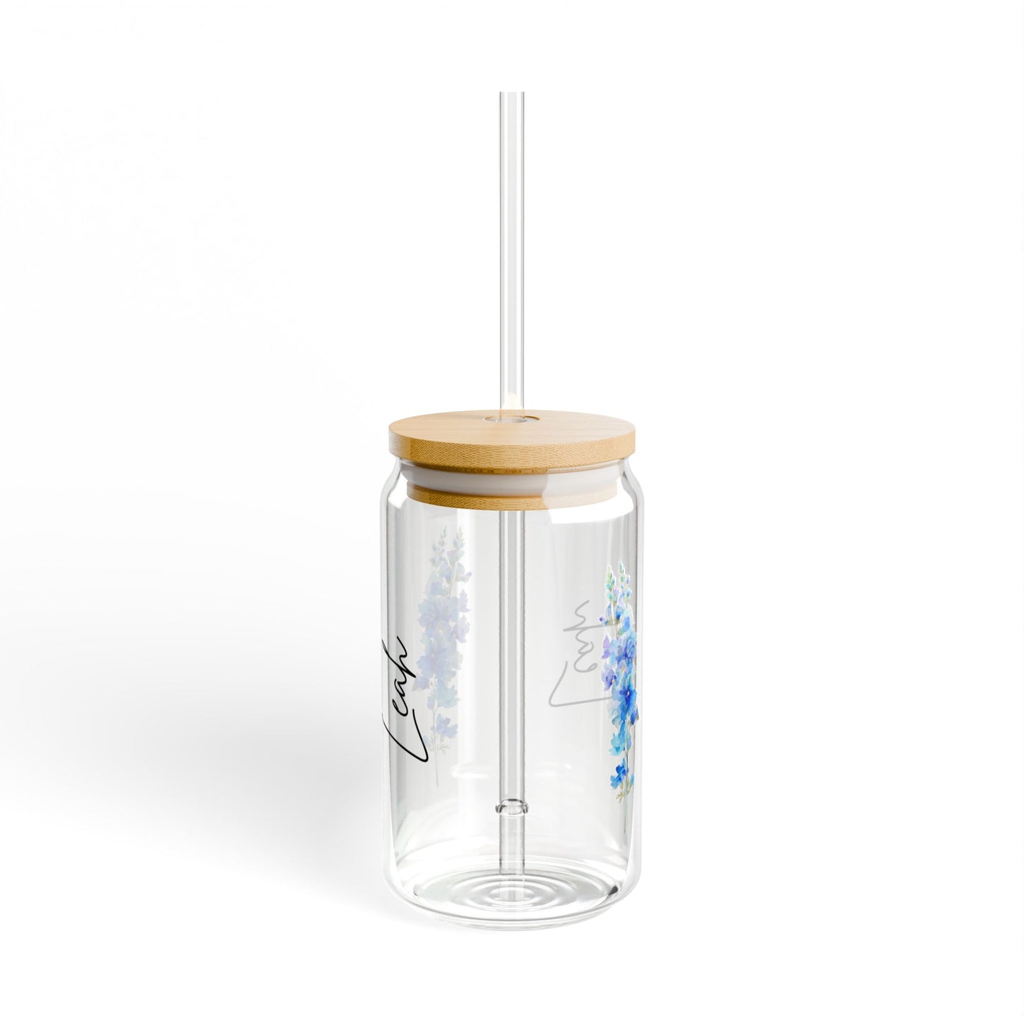 Floral Glass Sipper with Bamboo Lid, Eco-Friendly Drinkware, Reusable, Perfect for Summer Gatherings, Gifts for Friends and Family, [...]