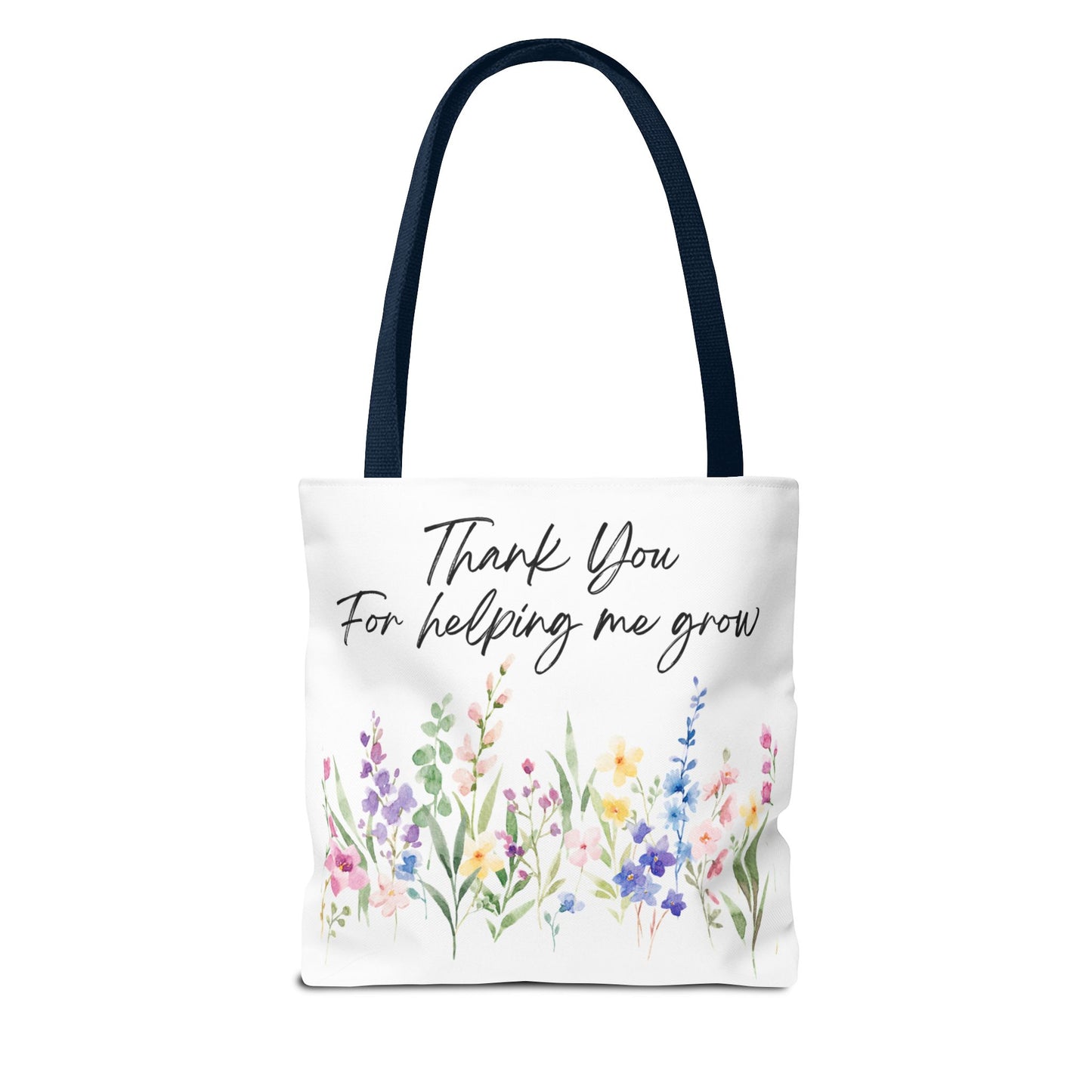 Thank You Floral Tote Bag, Appreciation Gift, Eco-Friendly Bag, Wedding Favor, Teacher's Gift, Summer Tote, Gardening Accessory