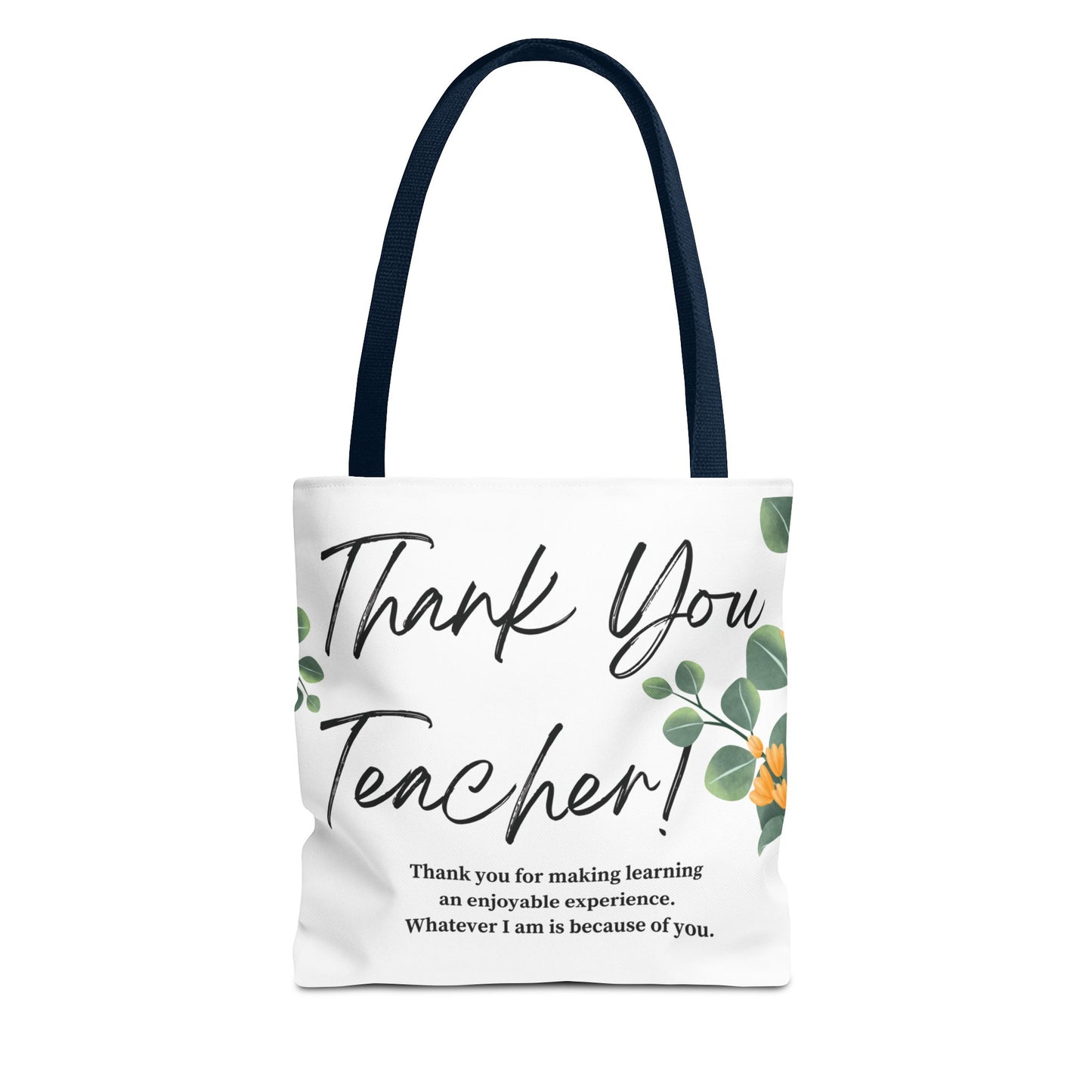Thank You Teacher Tote Bag | Floral AOP Design | Appreciation Gift | Back to School | Teacher's Day | Eco-Friendly Carryall