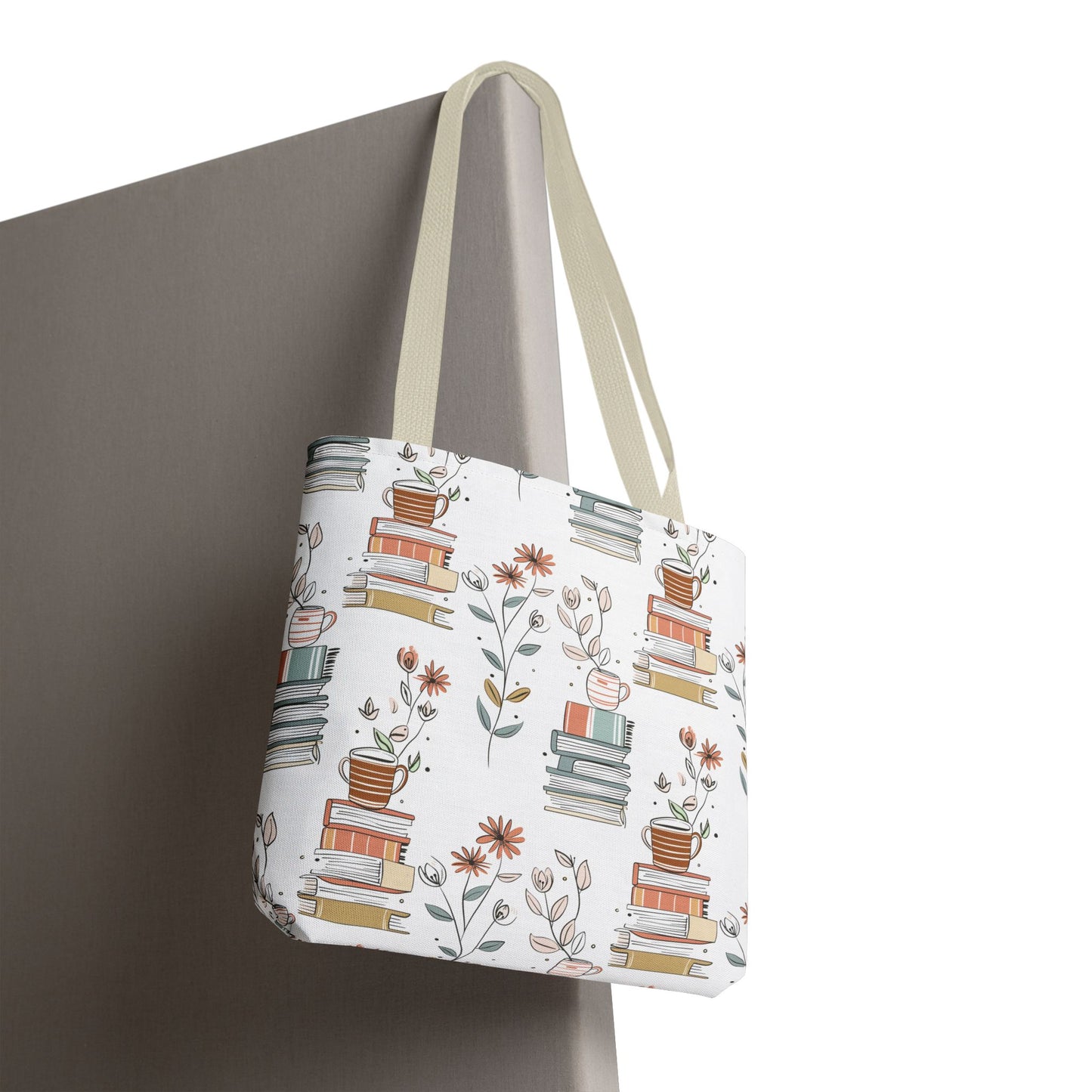 Book Lover's Floral Tote Bag, Perfect for Book Clubs, Library Visits, Eco-Friendly Gift, Reading Enthusiasts, Study Essentials