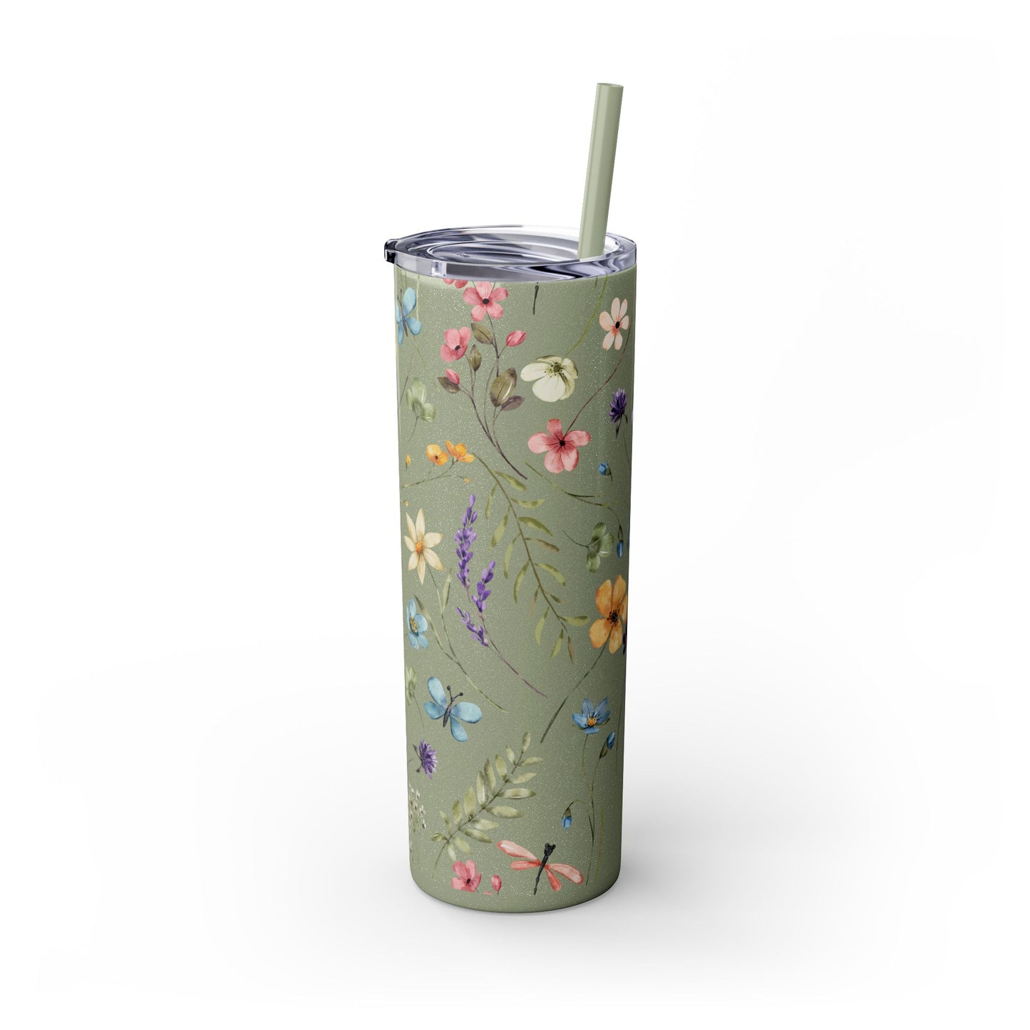 Floral Skinny Tumbler with Straw, 20oz | Elegant Drinkware for Floral Lovers, Eco-Friendly Travel Mug, Perfect Gift for Her, Wedding, [...]