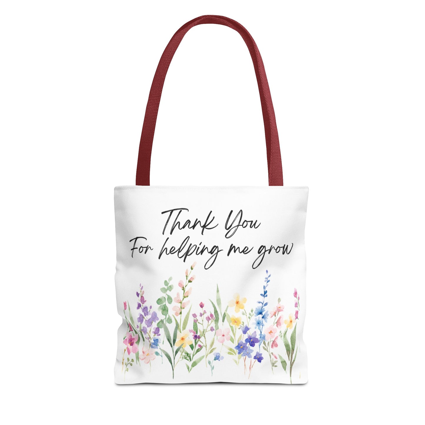 Thank You Floral Tote Bag, Appreciation Gift, Eco-Friendly Bag, Wedding Favor, Teacher's Gift, Summer Tote, Gardening Accessory