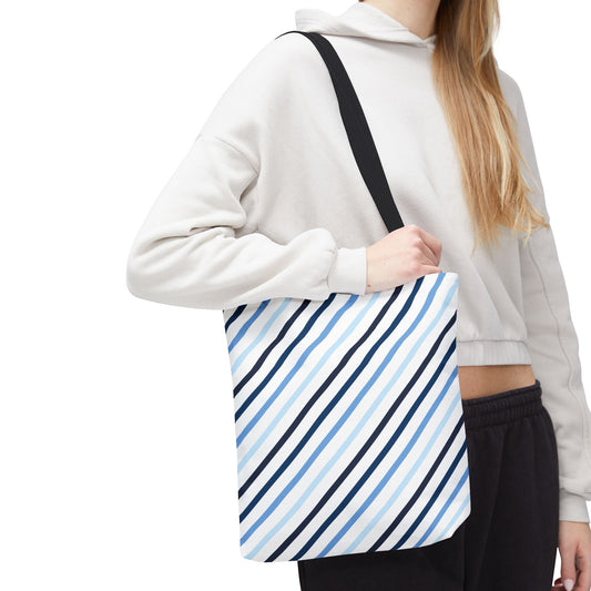 Stylish Striped Tote Bag, Everyday Carryall, Reusable Shopping Bag, Eco-Friendly Gift, Chic Fashion Accessory