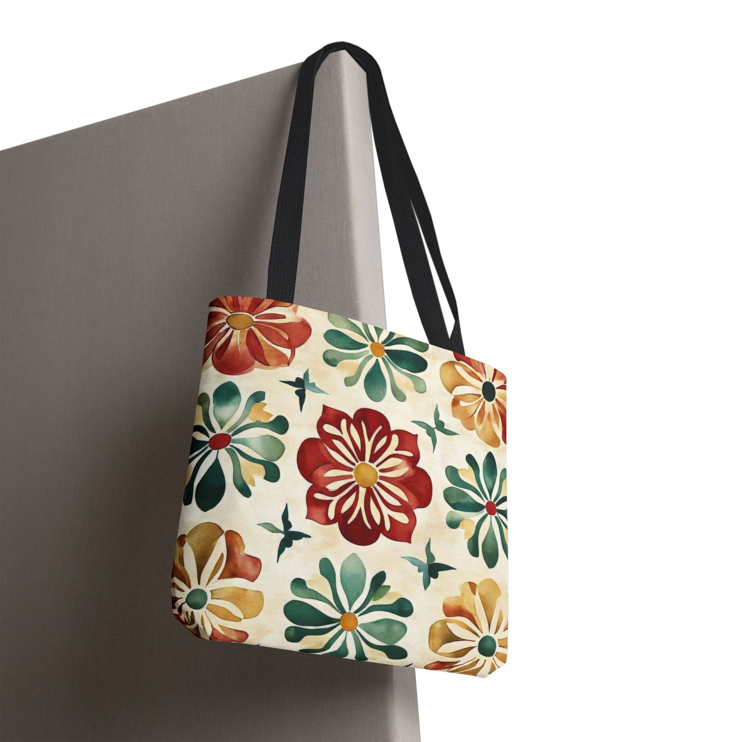 Boho Floral Tote Bag, Stylish Canvas Shopper, Eco-Friendly Bag, Beach, Travel, Grocery, Gift for Her