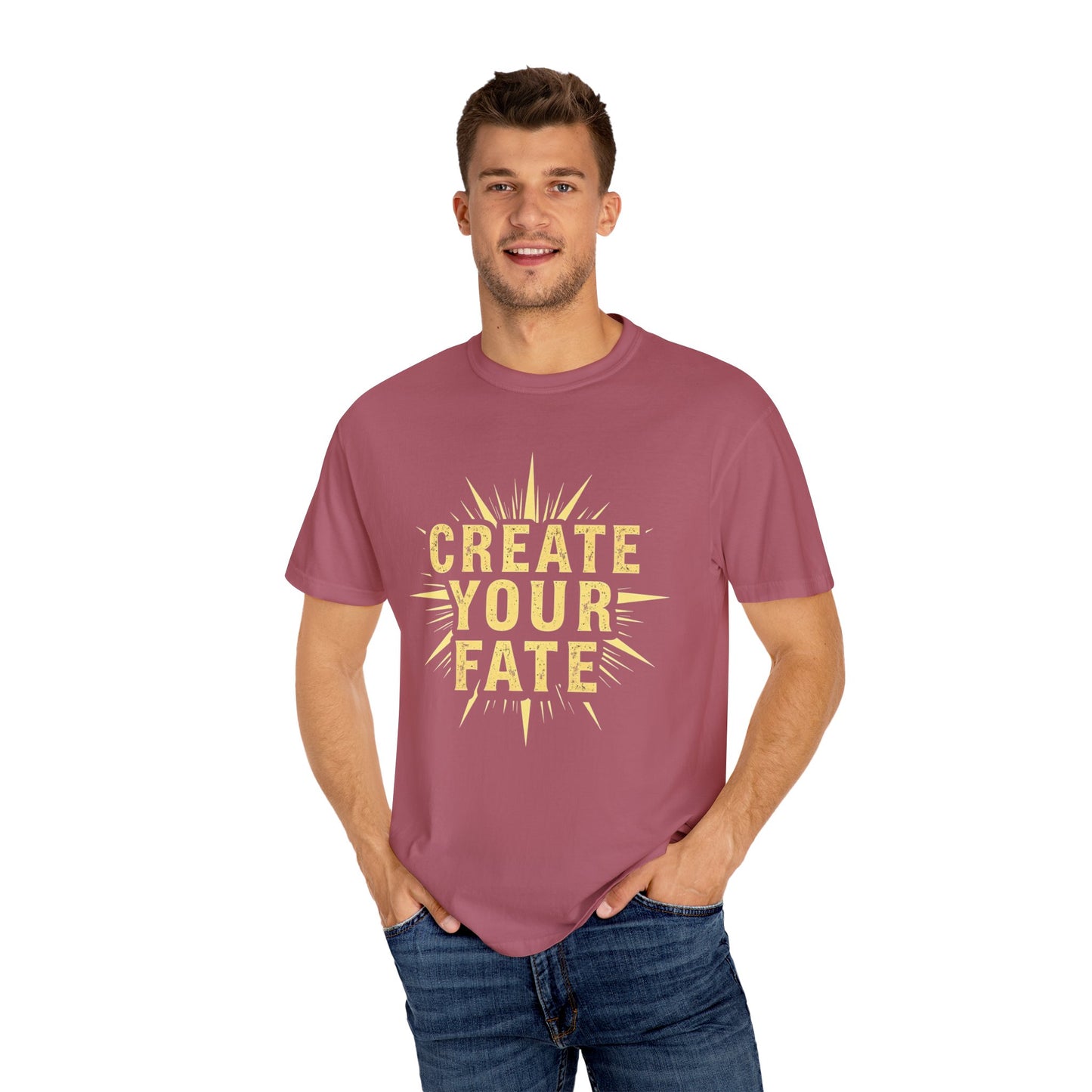 Unisex Garment-Dyed T-Shirt - 'Create Your Fate' Inspirational Tee, Motivational Shirt for Dreamers, Gift for Friends, Casual Wear, [...]