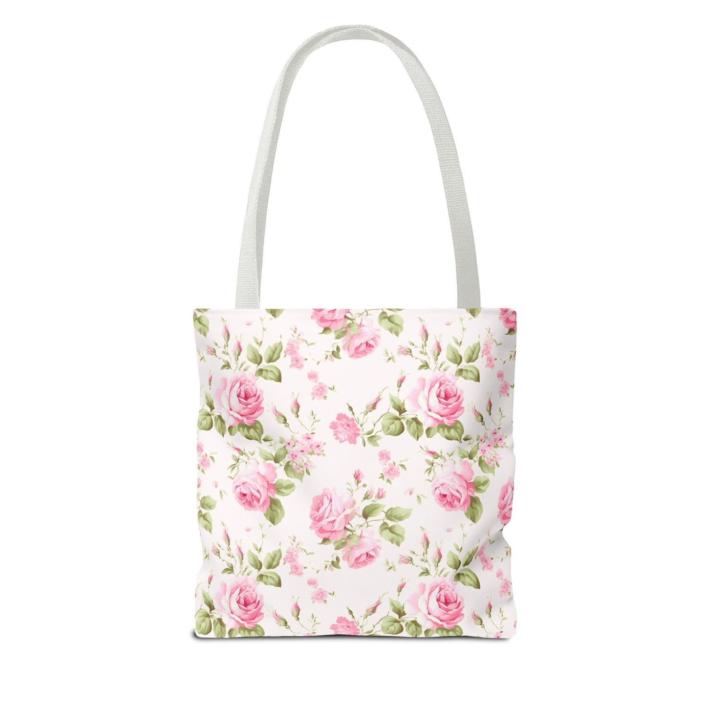 Floral Tote Bag, Rose Pattern Shoulder Bag, Stylish Eco-Friendly Shopper, Gift for Her, Spring Summer Accessory