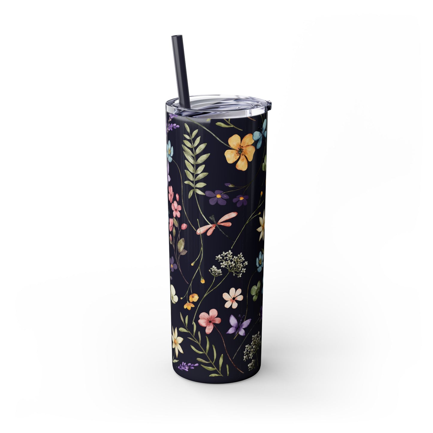 Floral Skinny Tumbler with Straw, 20oz | Elegant Drinkware for Floral Lovers, Eco-Friendly Travel Mug, Perfect Gift for Her, Wedding, [...]