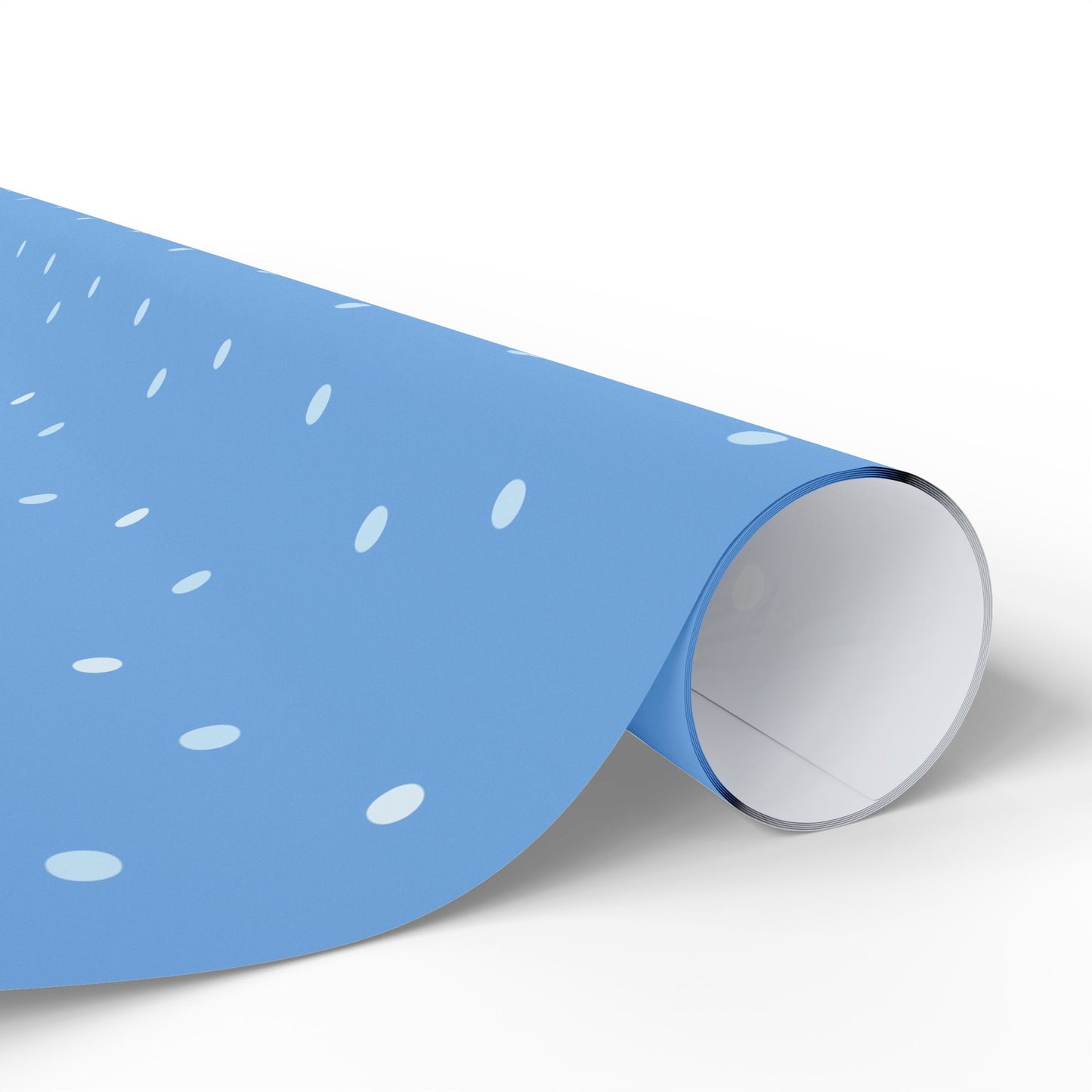 Whimsical Blue Polka Dot Wrapping Paper, Gift Wrap for Birthdays, Holidays, Baby Showers, Crafts & Celebrations