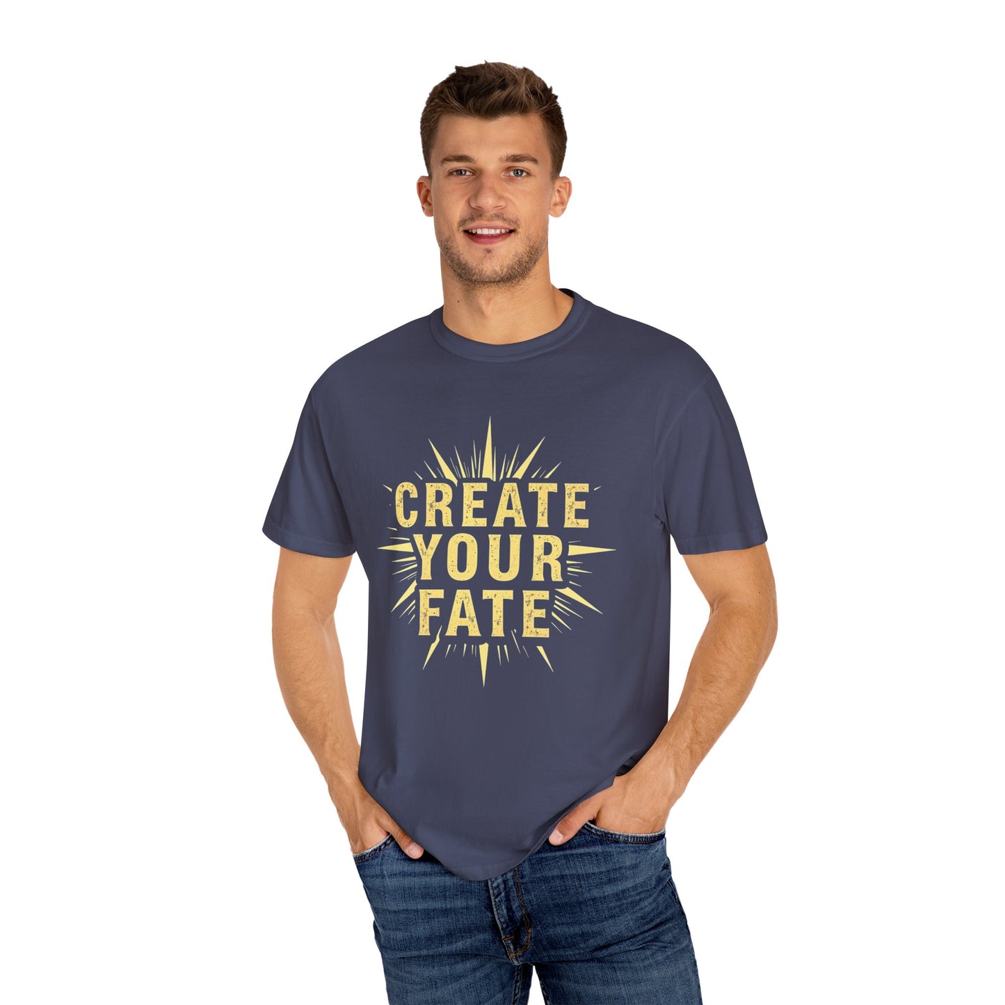 Unisex Garment-Dyed T-Shirt - 'Create Your Fate' Inspirational Tee, Motivational Shirt for Dreamers, Gift for Friends, Casual Wear, [...]