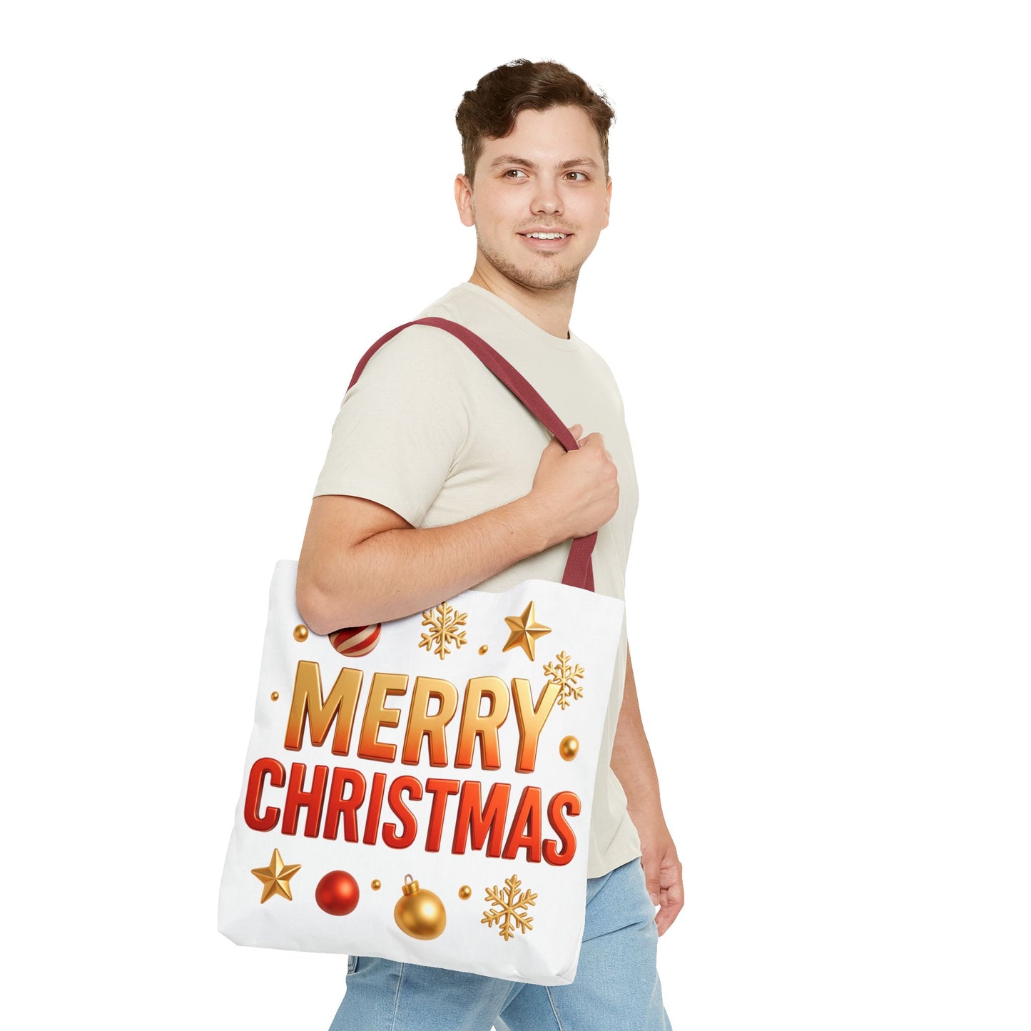 Christmas Tote Bag - Merry Christmas Holiday Shopper