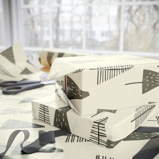 Christmas Tree Wrapping Paper, Gift Wrap for Birthdays, Holidays, and Celebrations, Eco-Friendly Gift Wrap Rolls, Versatile