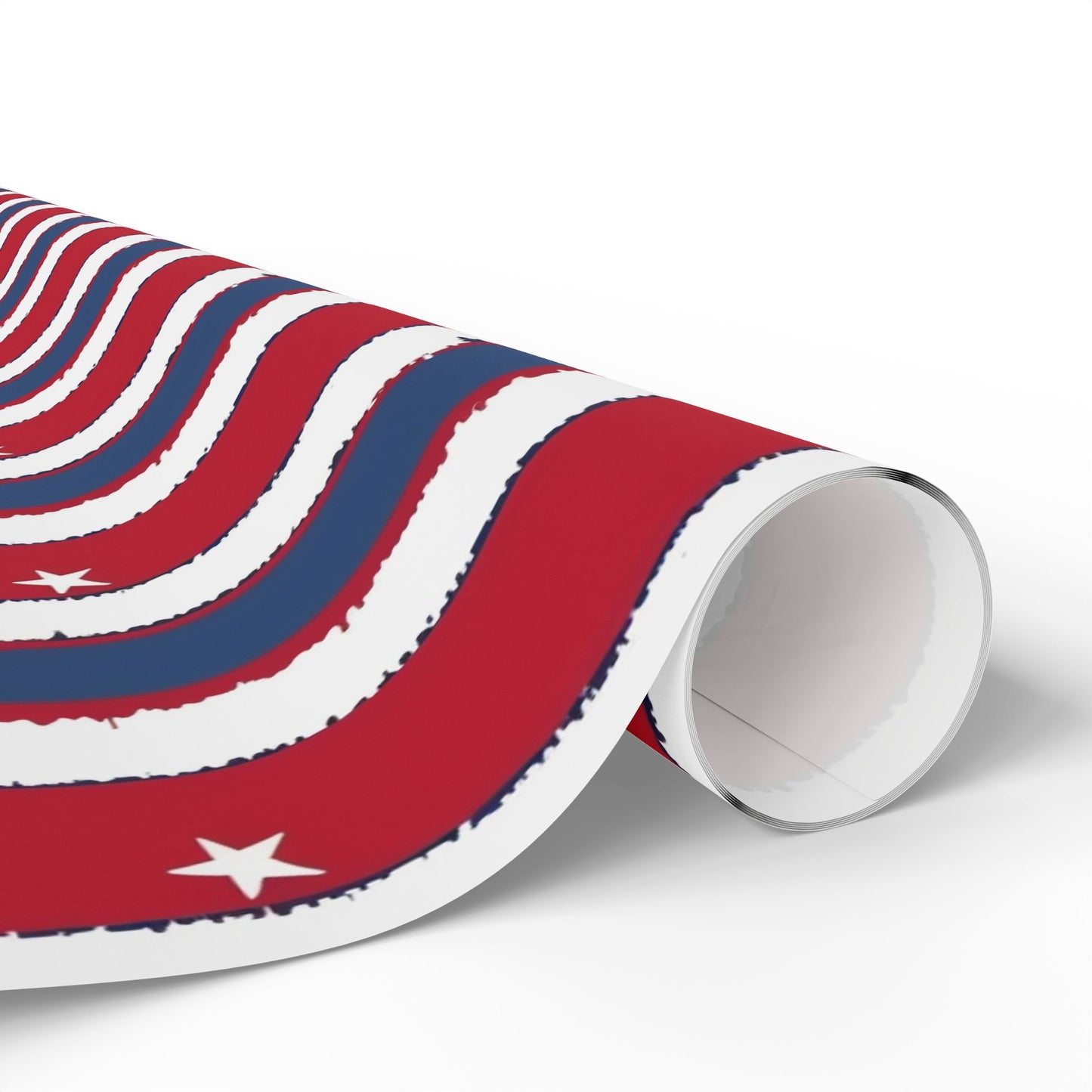 Patriotic Wrapping Paper | Red White Blue Gift Wrap for Independence Day, Memorial Day, Birthday, Holiday Events