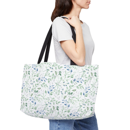 Botanical Weekend Tote Bag | Floral Travel Bag, Shopping Tote, Mother’s Day Gift, Beach Bag, Weekend Getaway Essentials