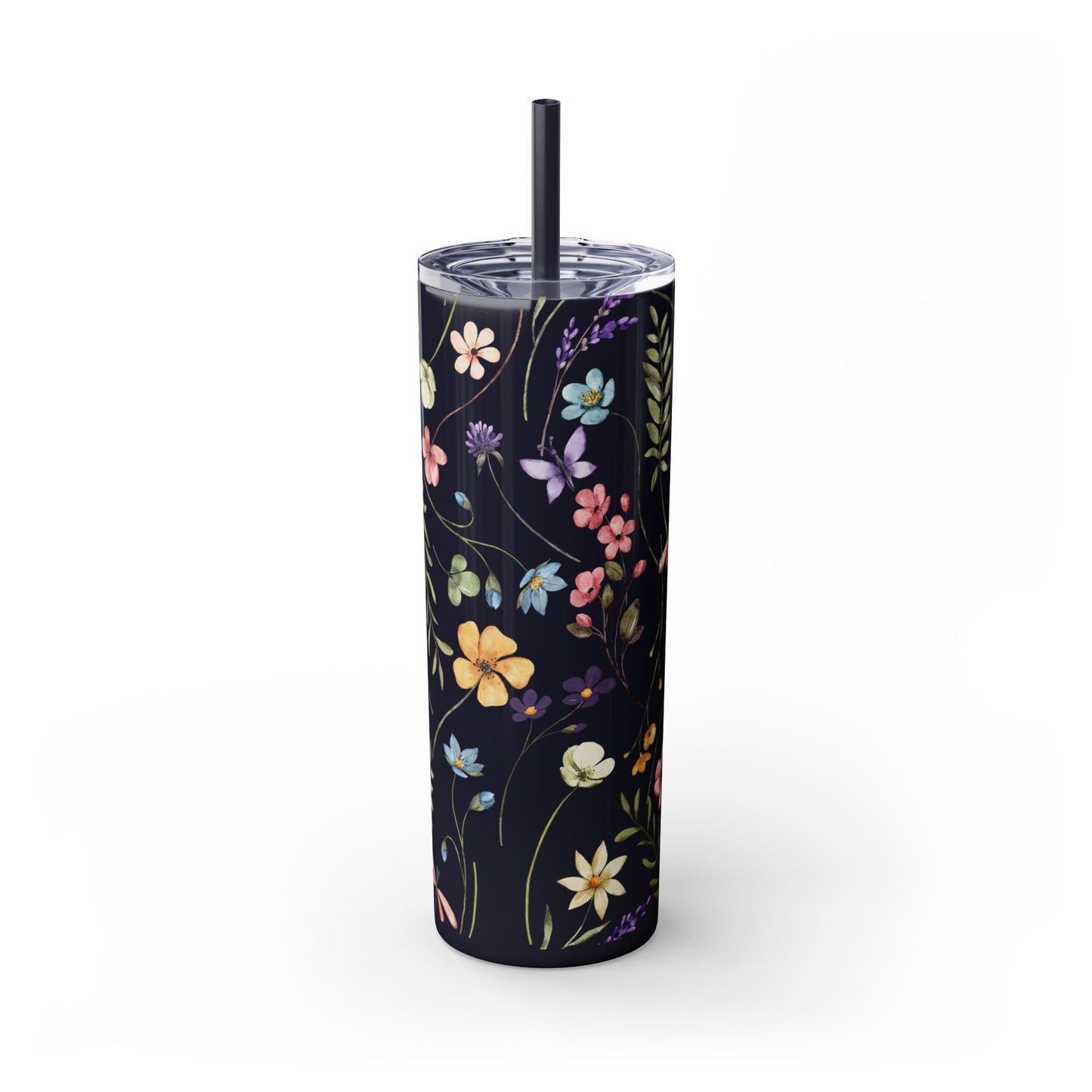 Floral Skinny Tumbler with Straw, 20oz | Elegant Drinkware for Floral Lovers, Eco-Friendly Travel Mug, Perfect Gift for Her, Wedding, [...]