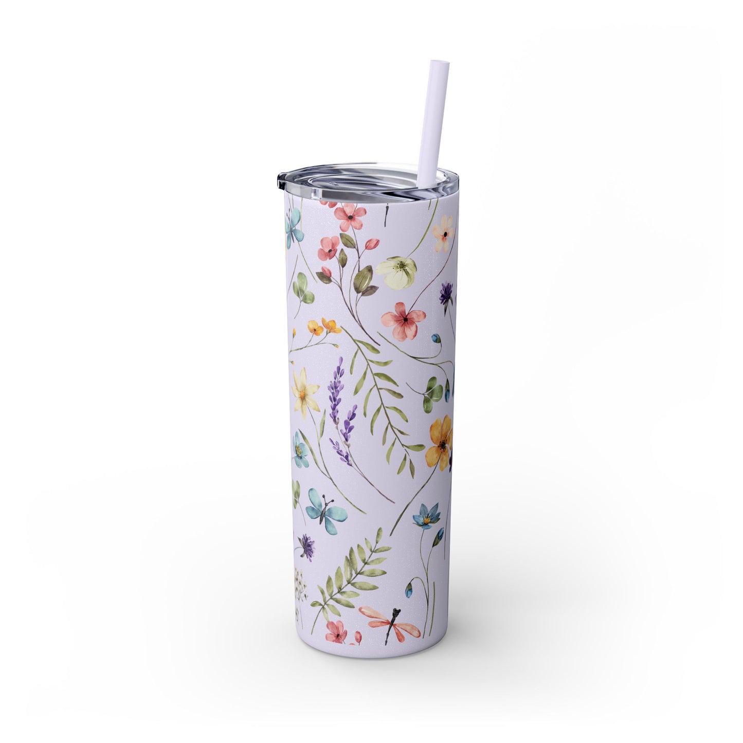 Floral Skinny Tumbler with Straw, 20oz | Elegant Drinkware for Floral Lovers, Eco-Friendly Travel Mug, Perfect Gift for Her, Wedding, [...]