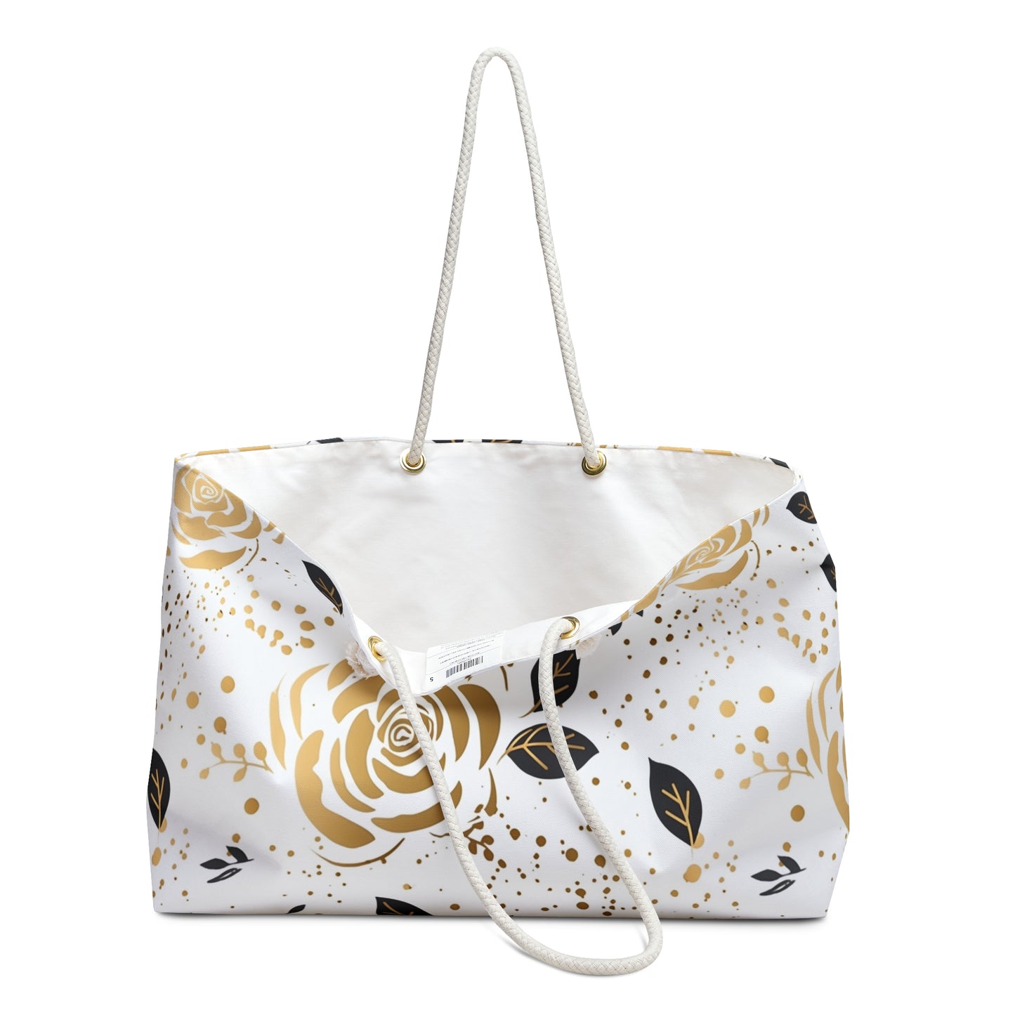 Elegant Floral Weekender Bag - Travel Tote, Overnight Bag, Beach Bag, Gift for Her, Floral Design