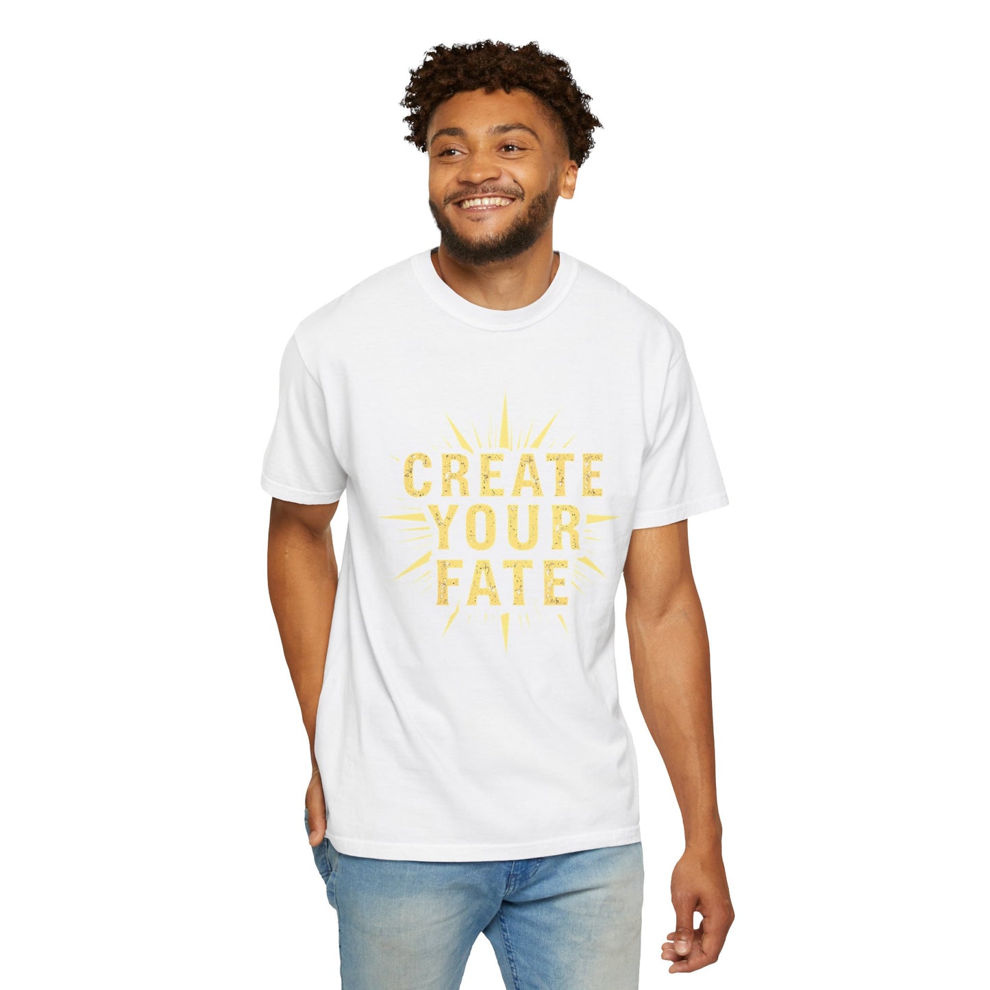 Unisex Garment-Dyed T-Shirt - 'Create Your Fate' Inspirational Tee, Motivational Shirt for Dreamers, Gift for Friends, Casual Wear, [...]