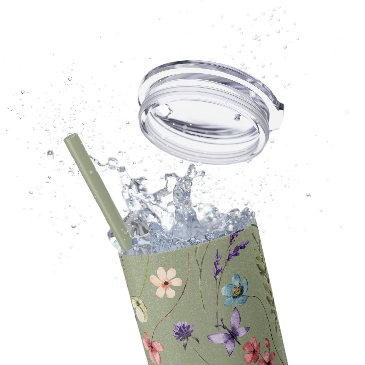 Floral Skinny Tumbler with Straw, 20oz | Elegant Drinkware for Floral Lovers, Eco-Friendly Travel Mug, Perfect Gift for Her, Wedding, [...]